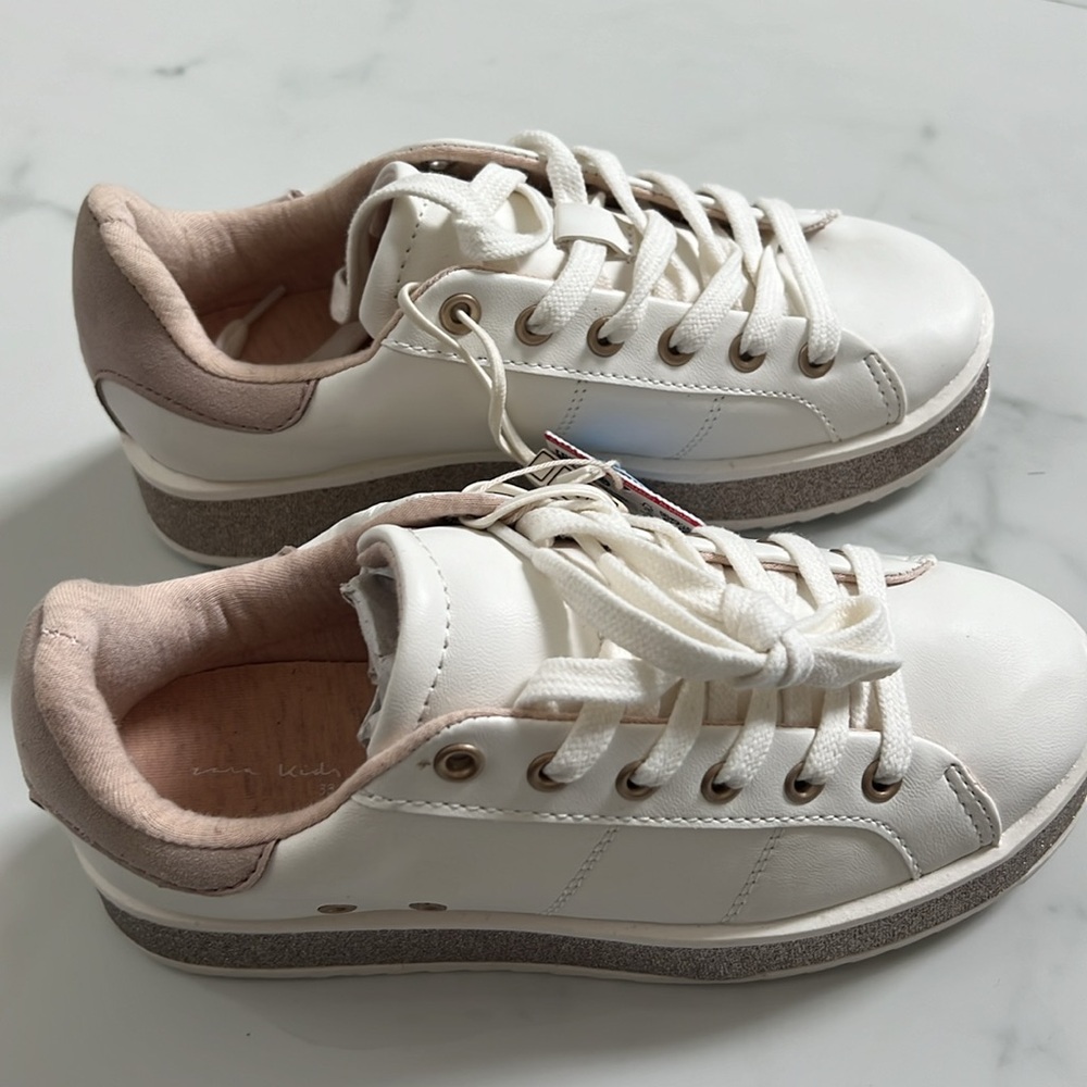 NWT ZARA Girls Glitter Metallic Chunky Sneakers US 2 EUR 33